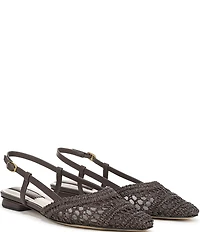 Franco Sarto Riona Woven Raffia Slingback Flats