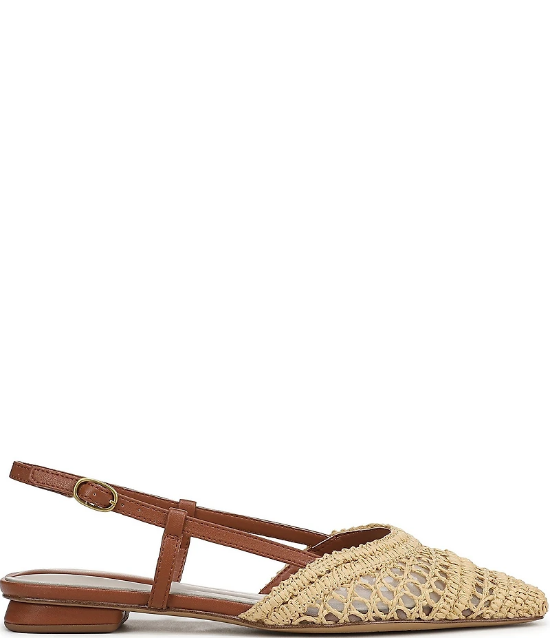 Franco Sarto Riona Woven Raffia Slingback Flats