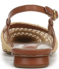 Franco Sarto Riona Woven Raffia Slingback Flats