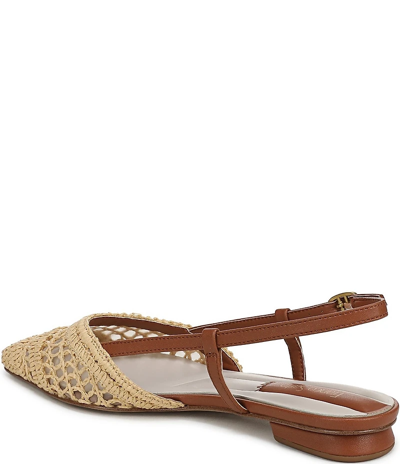 Franco Sarto Riona Woven Raffia Slingback Flats