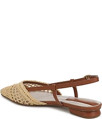 Franco Sarto Riona Woven Raffia Slingback Flats