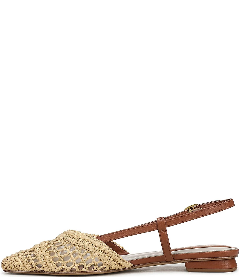Franco Sarto Riona Woven Raffia Slingback Flats