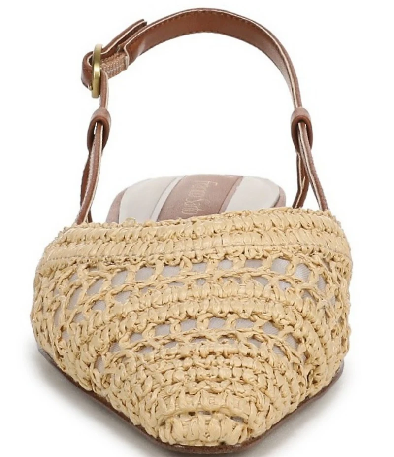 Franco Sarto Riona Woven Raffia Slingback Flats