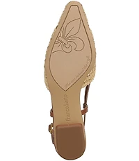 Franco Sarto Riona Woven Raffia Slingback Flats