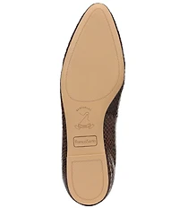 Franco Sarto Rosalee Snake Print Leather Ballet Bow Flats