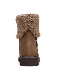 Franco Sarto Sahana Suede Sherpa Collar Booties
