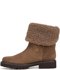 Franco Sarto Sahana Suede Sherpa Collar Booties