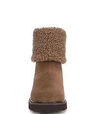 Franco Sarto Sahana Suede Sherpa Collar Booties