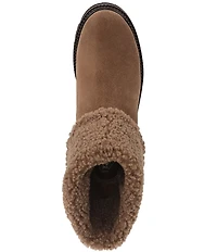Franco Sarto Sahana Suede Sherpa Collar Booties