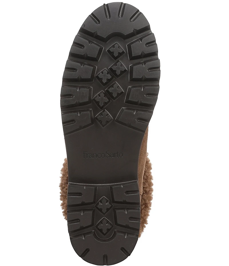 Franco Sarto Sahana Suede Sherpa Collar Booties