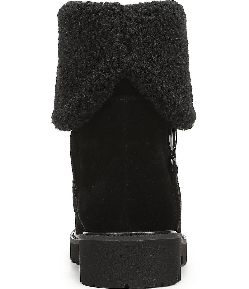 Franco Sarto Sahana Suede Sherpa Collar Booties