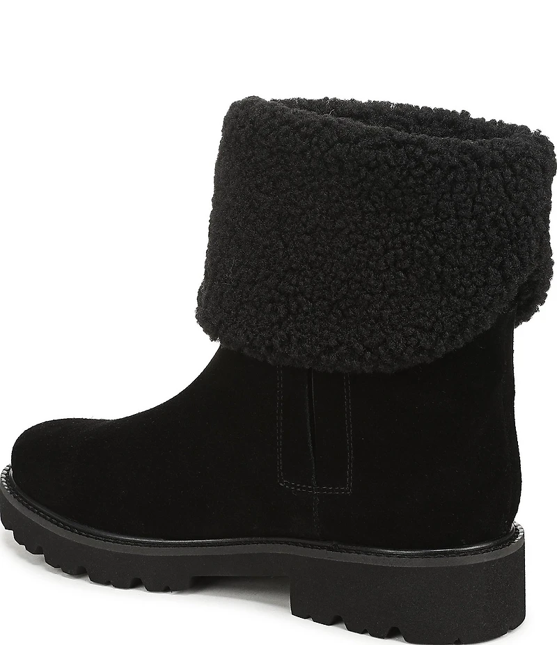 Franco Sarto Sahana Suede Sherpa Collar Booties