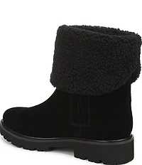 Franco Sarto Sahana Suede Sherpa Collar Booties