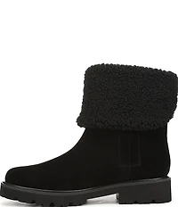 Franco Sarto Sahana Suede Sherpa Collar Booties