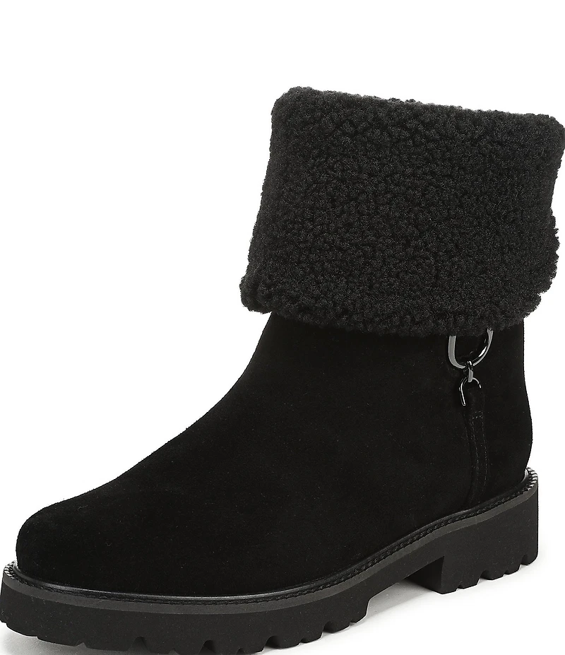Franco Sarto Sahana Suede Sherpa Collar Booties