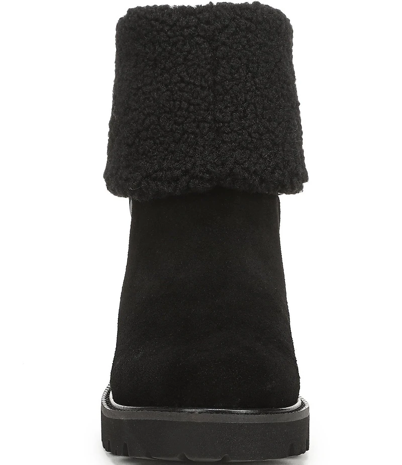 Franco Sarto Sahana Suede Sherpa Collar Booties