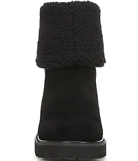 Franco Sarto Sahana Suede Sherpa Collar Booties