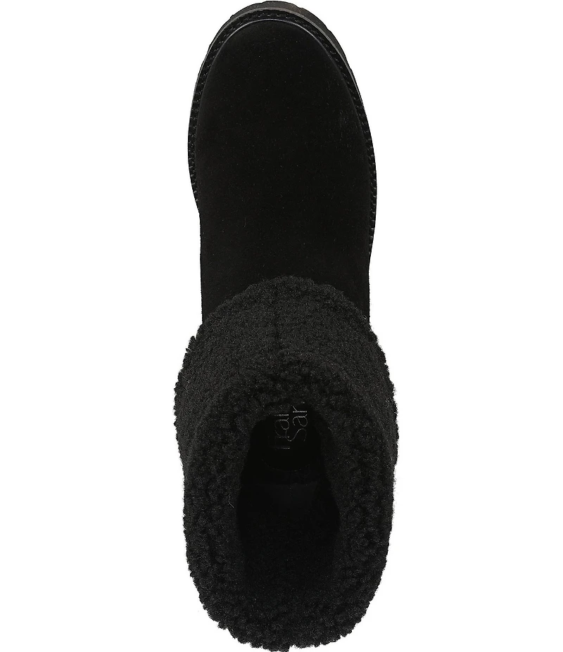 Franco Sarto Sahana Suede Sherpa Collar Booties