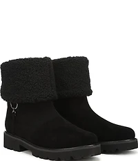 Franco Sarto Sahana Suede Sherpa Collar Booties