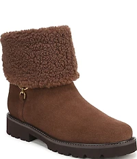 Franco Sarto Sahana Suede Sherpa Collar Booties