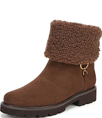 Franco Sarto Sahana Suede Sherpa Collar Booties