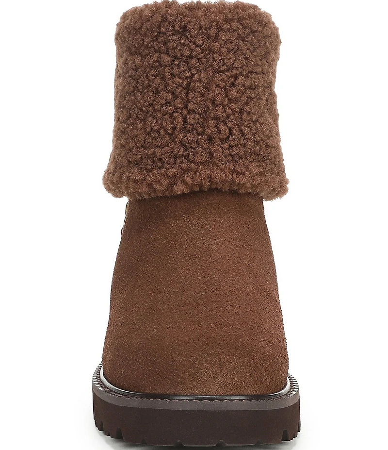Franco Sarto Sahana Suede Sherpa Collar Booties