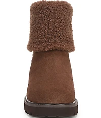 Franco Sarto Sahana Suede Sherpa Collar Booties