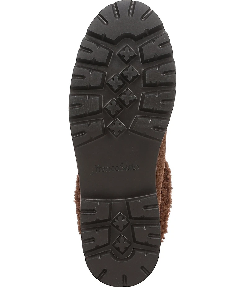 Franco Sarto Sahana Suede Sherpa Collar Booties