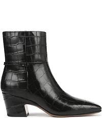 Franco Sarto Saydie Croco Embossed Leather Booties