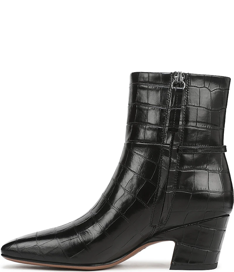 Franco Sarto Saydie Croco Embossed Leather Booties