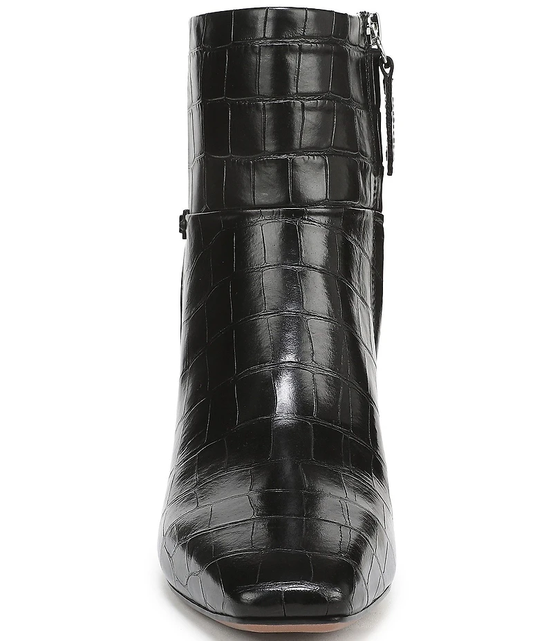 Franco Sarto Saydie Croco Embossed Leather Booties