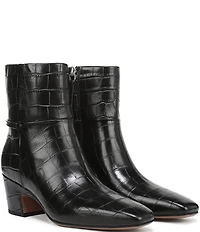 Franco Sarto Saydie Croco Embossed Leather Booties