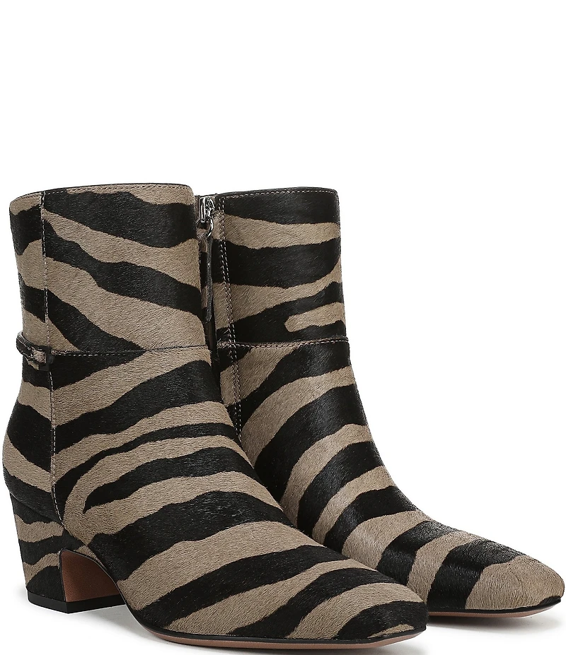 Franco Sarto Saydie2 Zebra Print Calf Hair Booties