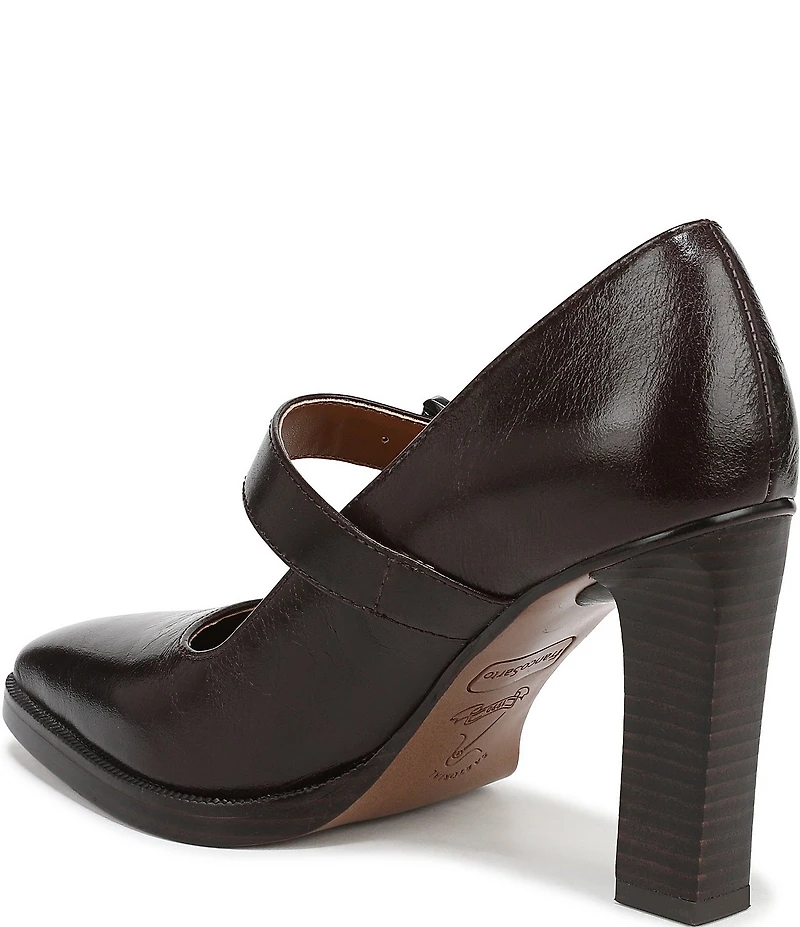 Franco Sarto Shalina Leather Mary Jane Block Heel Pumps