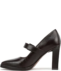 Franco Sarto Shalina Leather Mary Jane Block Heel Pumps
