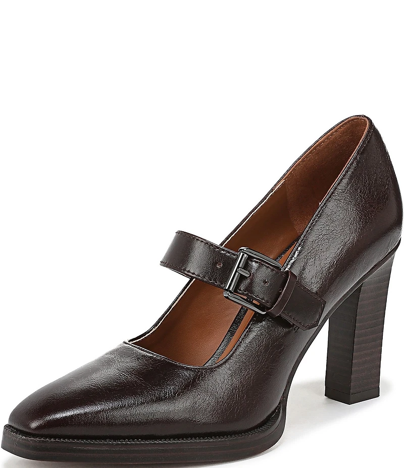 Franco Sarto Shalina Leather Mary Jane Block Heel Pumps