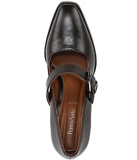Franco Sarto Shalina Leather Mary Jane Block Heel Pumps