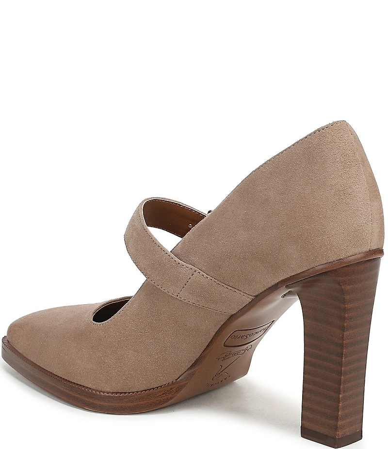 Franco Sarto Shalina Suede Mary Jane Block Heel Pumps