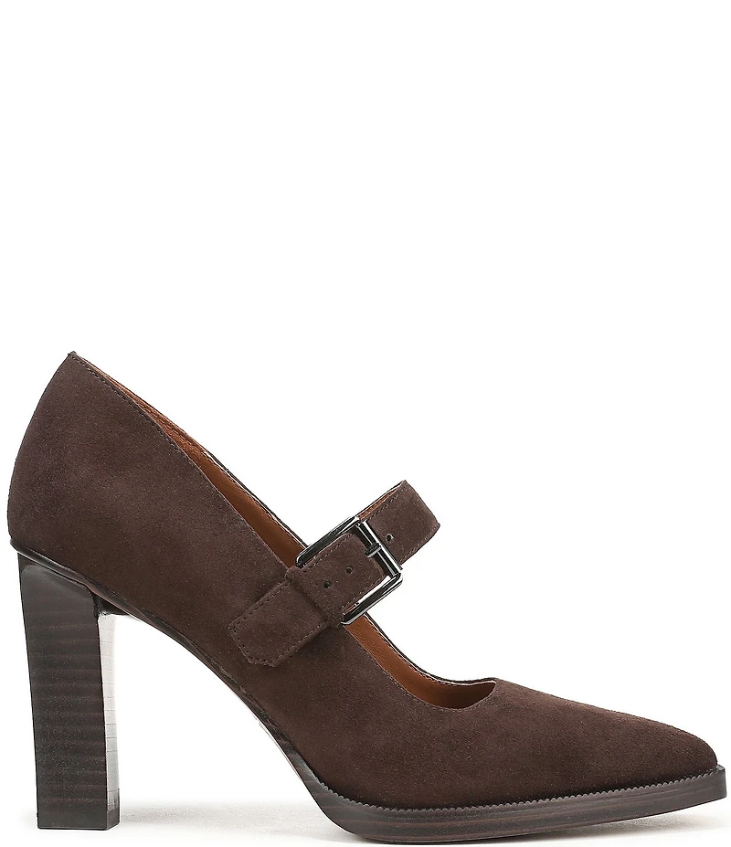Franco Sarto Shalina Suede Mary Jane Block Heel Pumps