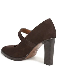 Franco Sarto Shalina Suede Mary Jane Block Heel Pumps