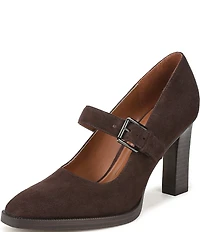 Franco Sarto Shalina Suede Mary Jane Block Heel Pumps