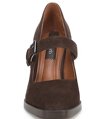 Franco Sarto Shalina Suede Mary Jane Block Heel Pumps