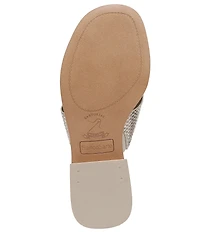 Franco Sarto Sia Snake Print Leather Toe Loop Sandals