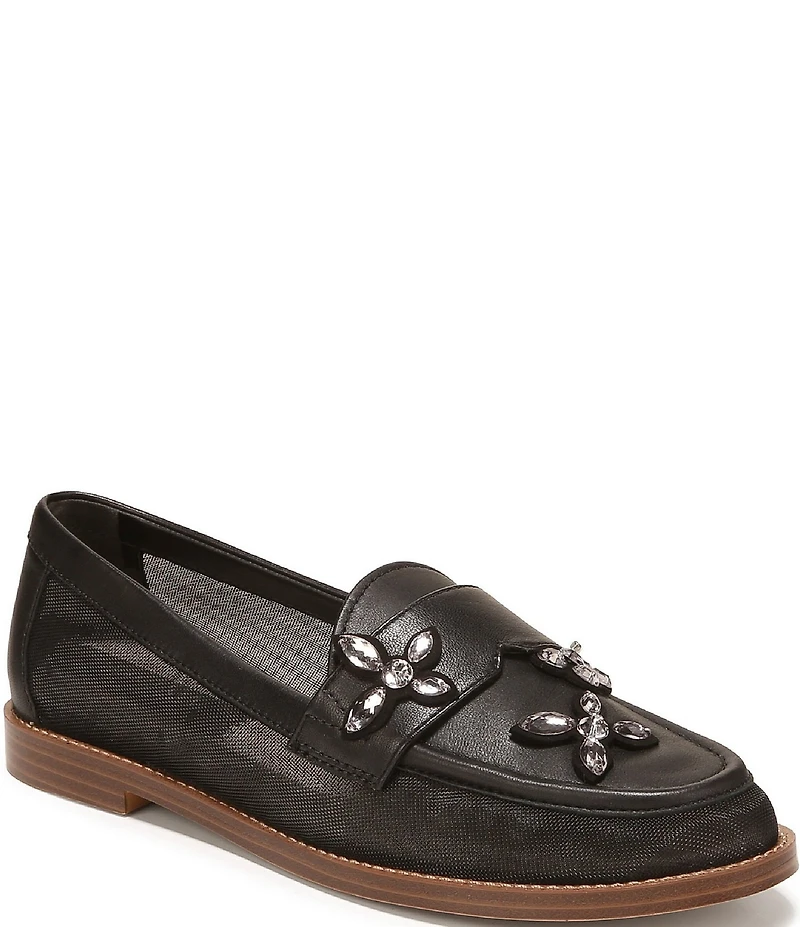 Franco Sarto Stellan 3 Rhinestone Embellished Mesh Loafers