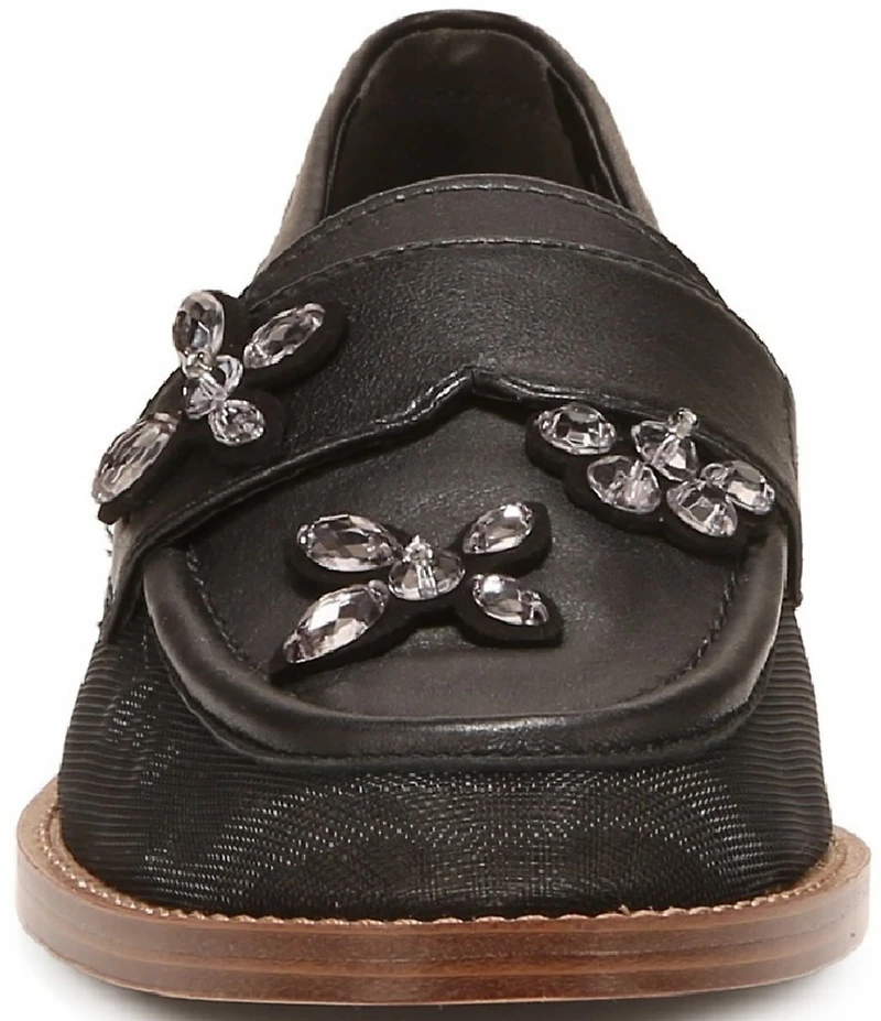 Franco Sarto Stellan 3 Rhinestone Embellished Mesh Loafers