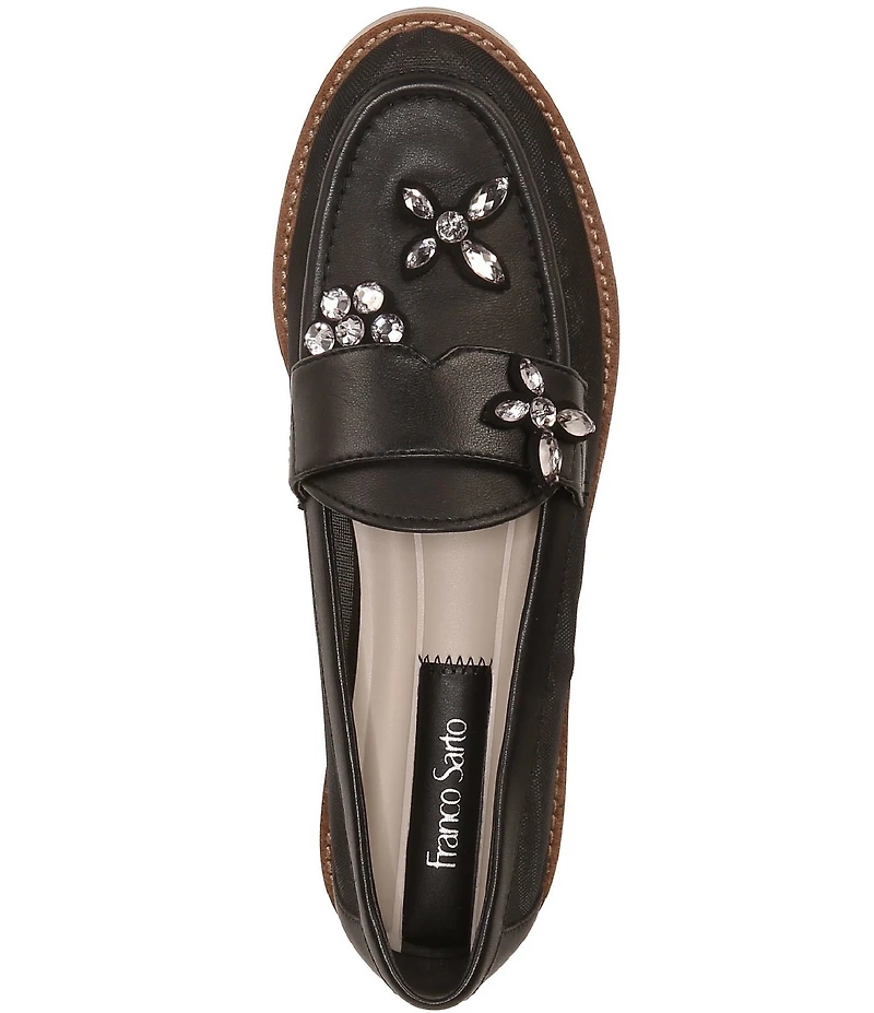 Franco Sarto Stellan 3 Rhinestone Embellished Mesh Loafers