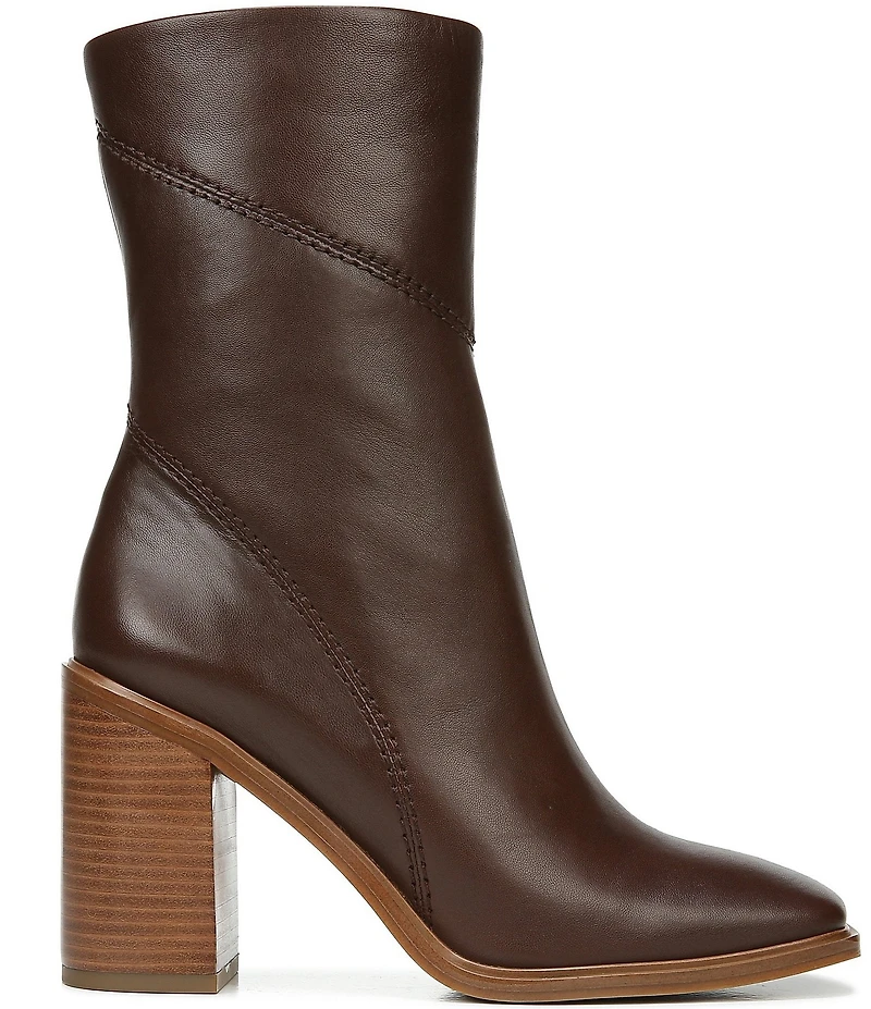 Franco Sarto Stevie Leather Square Toe Booties