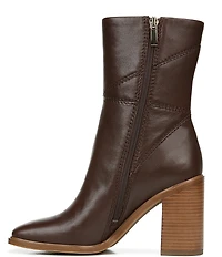 Franco Sarto Stevie Leather Square Toe Booties