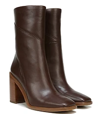 Franco Sarto Stevie Leather Square Toe Booties