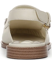 Franco Sarto Sully 2 Leather Pearl Shell Chain Slingback Loafers